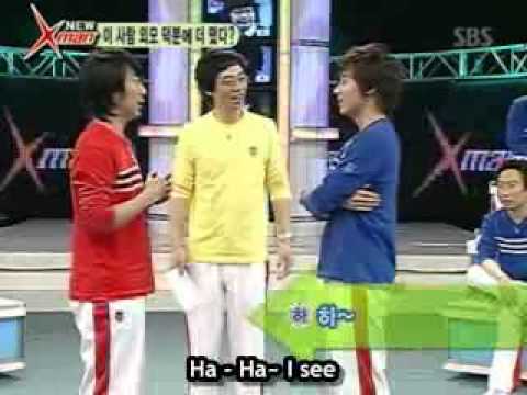haha - Haha vs Shinhwa's Andy in the poem battle (Samhaengshi) on the new Xman. each competitor must compose poems, in which each line starts with a letter in the o...