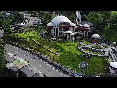 Masjid At Ta'awun Puncak, Bogor. Aerial Video