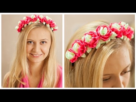 5:52) Ободок с цветами Канзаши (мастер класс) / DIY: Kanzashi on Ascendents.net