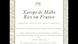 Xarope de milho rico em frutose