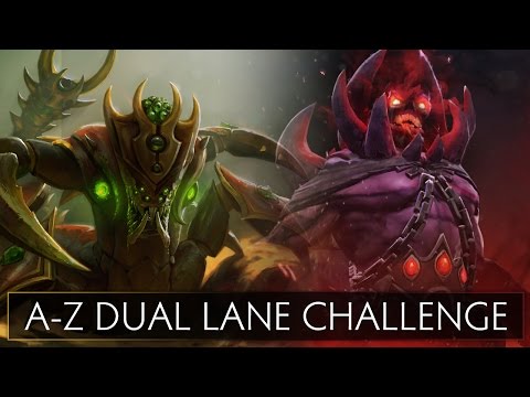 Dota 2 A-Z Dual Lane Challenge - Sand King and Shadow Demon