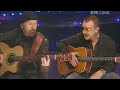 For Stereo click here  http://www.youtube.com/watch?v=sQ61jqKFo74&fmt=18  
Recently recorded live track for RTE's 'The View', as Bono & The Edge take a tour of a new 15,000 seater venue formerly  'The Point' in Dublin where they first performed this song as seen in the Rattle & Hum movie. Originally written, and sung just by The Edge

Thanks for all the views and comments and ratings!

U2 Van Diemen's Land Lyrics

Hold me now, oh hold me now
'til this hour has gone around
And I'm gone on the rising tide
For to face Van Diemen's land

It's a bitter pill I swallow here
To be rent from one so dear
We fought for justice and not for gain
[ Find more Lyrics at www.mp3lyrics.org/iAN ]
But the magistrate sent me away

Now kings will rule and the poor will toil
And tear their hands as they tear the soil
But a day will come in this dawning age
When an honest man sees an honest wage

Hold me now, oh hold me now
'til this hour has gone around
And I'm gone on the rising tide
For to face Van Diemen's land