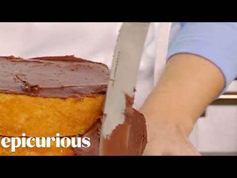 epicuriousdotcom - Learn how to assemble a lovely three-layered cake…or as many layers as you wish.