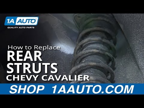How To Install Replace Rear Strut Spring Shock 1995-05 Chevy Cavalier Pontiac Sunfire