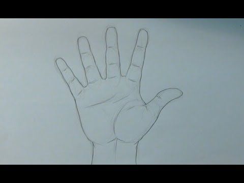 how to draw open hands