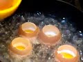 Cooking Hard Boiled Eggs Sprinkled with Caviar