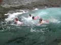 dancing ledge jumping in rock pool