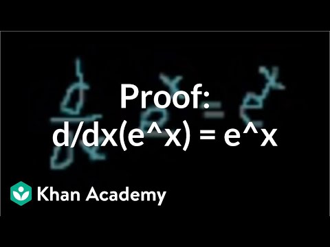 how to prove the derivative of e^x