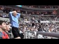 Old Guy Has Dance Attack At Basketball Game - basketball, dance, dancing, lakers, los angeles, old man, sports, wtf, funny