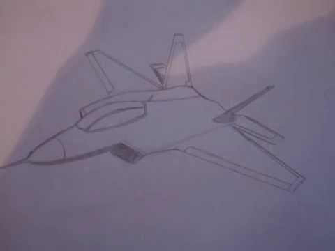 how to draw a f-22 raptor step by step