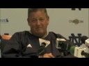 notre dame's offensive line gets plenty of blame for last season's sack total, but there's responsibility to be spread. charlie weis talks about how jimmy clausen's better understanding of protection schemes can help. the irish head coach also touches on two freshmen that have made positive impressions during training camp: steve filer and trevor robinson