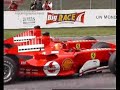 Ferrari F2005 burn out, last lap for Rubens !!