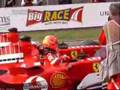 Ferrari F2005 burn out, last lap for Rubens !!