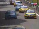 video Tiago Monteiro (Seat) defends position from an almost perfect attack of Rob Huff (Chevrolet) in a very calm and effective way, un Pau, France, round ... Picture