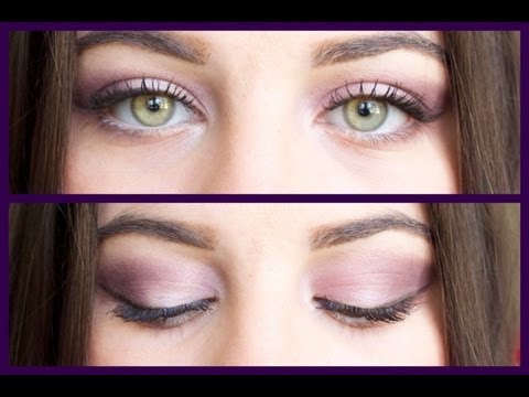 how to do purple eyeshadow for green eyes