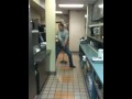Mopping bus boy