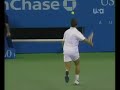 the famous between the legs shot by fabrice santoro against roger federer in the 2005 us open 2nd round