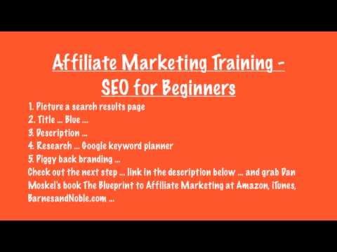 Affiliate Marketing Training – SEO for Beginners