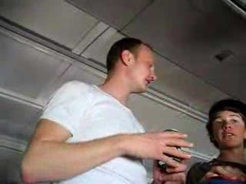 Dronken Rus in vliegtuig Aeroflot