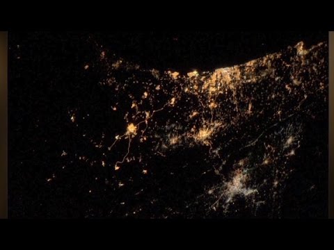 his - European astronaut Alexander Gerst tweeted a photo from space showing explosions over Gaza and Israel.