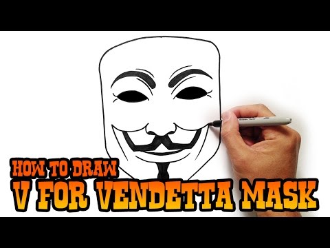 how to draw v from v for vendetta