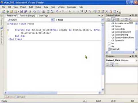 how to skin vb.net applications