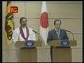 President Mahinda Rajapaksa met Japanese PM Yasuo Fukuda