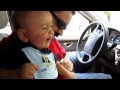 Owen laughing at the Funny Straw