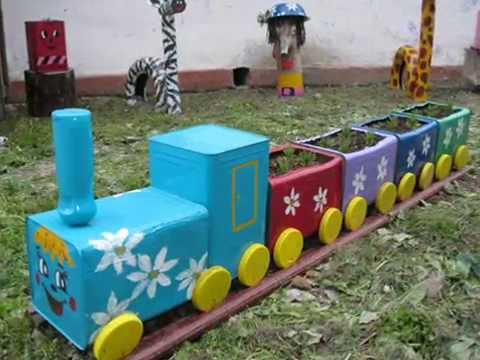 Паровозик из бревен для детской площадки своими руками фото
