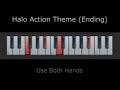 Halo Action Theme (Ending) - Piano Tutorial