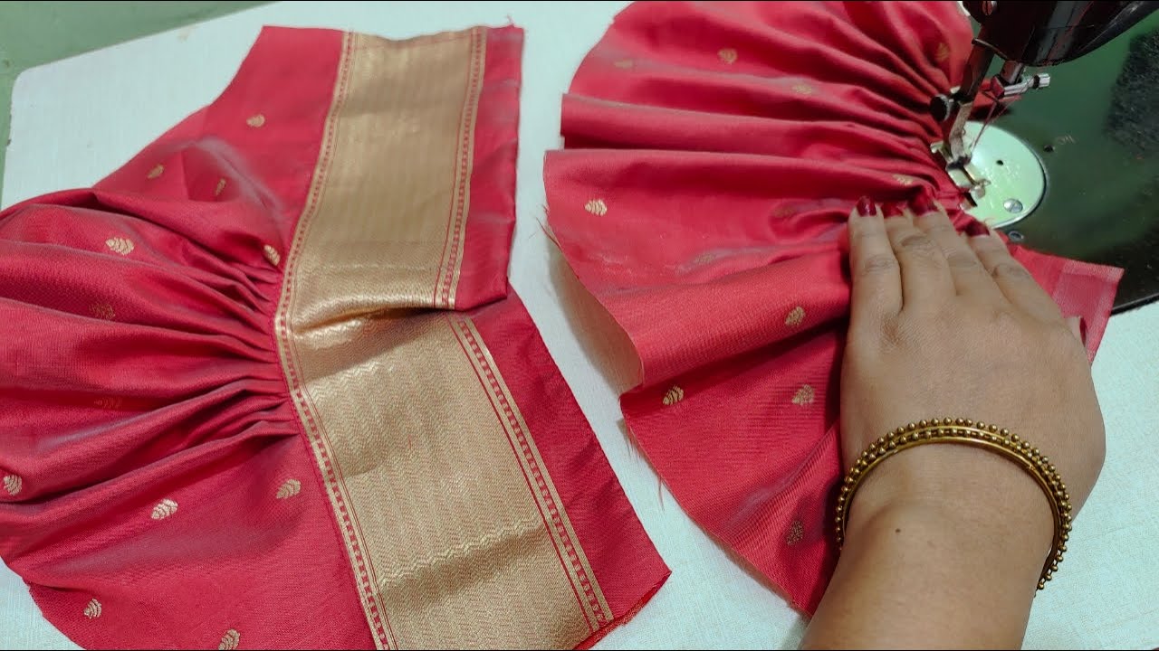 New Beautiful Designer Puff Sleeves Cutting and Stitching Blouse Designs