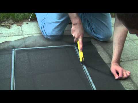 how to rescreen a door
