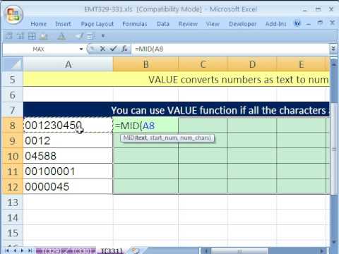 how to remove leading zeros in excel