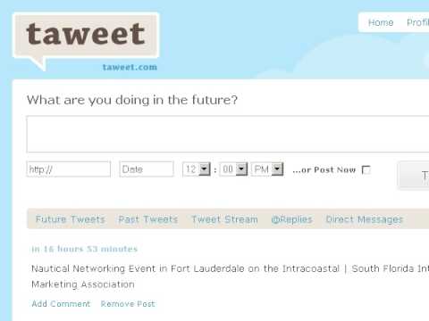 0 Taweet; programa tus mensajes de Twitter a futuro