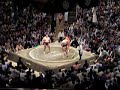 Sumo bout between Kotooshu and Kisenosato