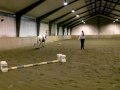 Hinderträning, bommar liggandes på marken