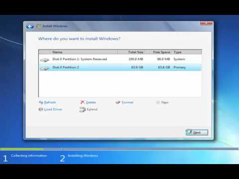 how to reformat windows 7
