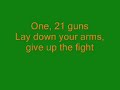 Green Day - 21 Guns Lyrics