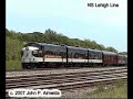 NS 951 (title page is incorrect) with F9A/F7B/F7B combination pulling three cars on a NS Office Car Special through Bethlehem at CP 88 on the NS Lehigh Line May 22 2007