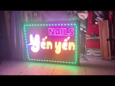 Bảng led quảng cáo tiệm nails Yến yến