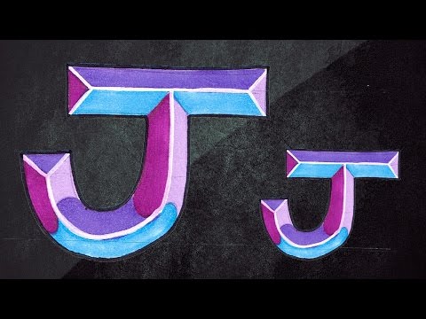 how to draw letter r in 3d