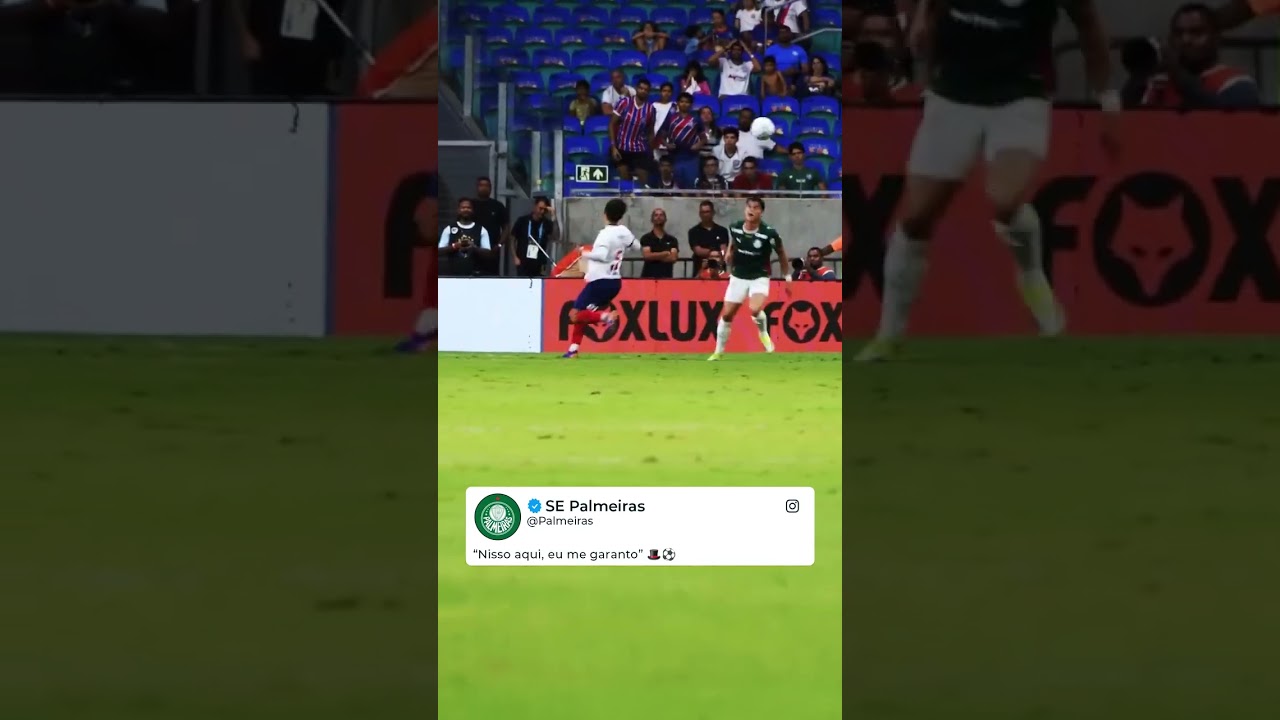 NISSO, O SOSA SE GARANTE! OLHA QUE ABSURDO O DRIBLE DO PARAGUAIO DO PALMEIRAS!  Crédito: Palmeiras
