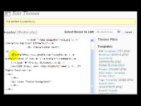 how to footer wordpress