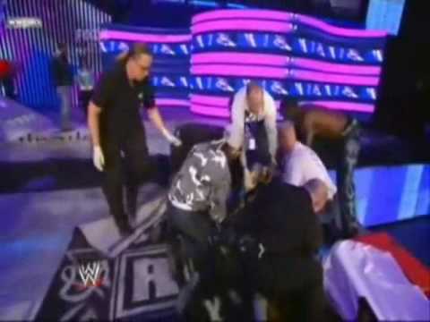 Jeff Hardy Accident Fireworks Smackdown 16/01/09
