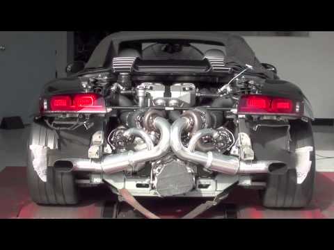 Heffnertwinturbo - Dyno footage of a Heffner Twin Turbo 2012 Audi R8 Spider making 850 horsepower.