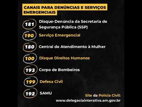 Canais para denúncias e serviços emergenciais