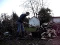 Splitting wood Splitting wood