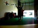 Overhead Band Resisted Lunge