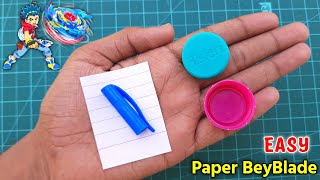 How to make Beyblade with launcher  Diy spinning t