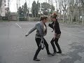 Allison & Maddy doing the footdance